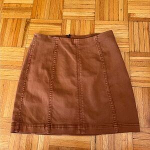 Free People Tan Pencil Skirt